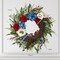 24 Inch Patriotic Wreaths for Front Door, 4th of July Wreaths for Front Door, Peony Eucalyptus Patriotic Summer Flag Wreath Handcrafted Memorial Day Artificial Flowers Wreath for Indoor and Outdoor